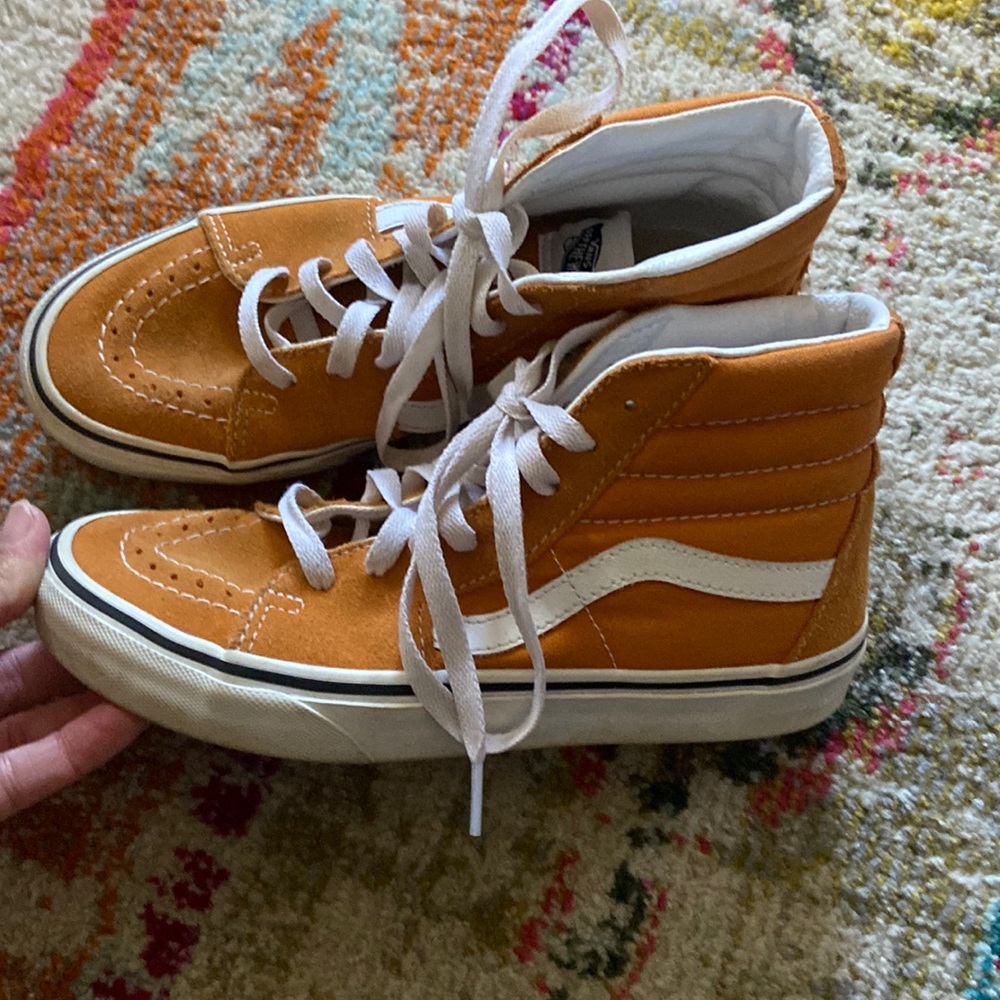 Vans, mustard/orange high tops!